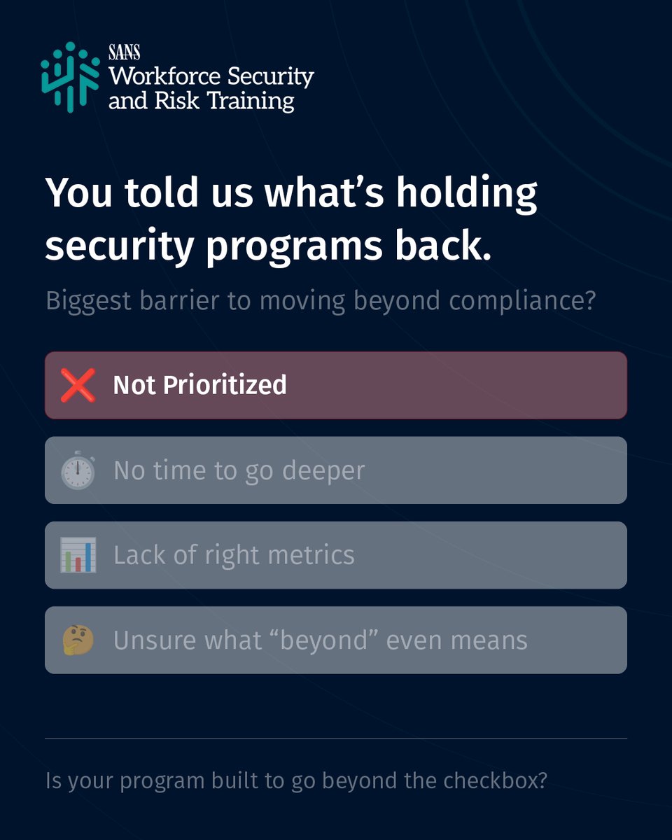 SANS Workforce Security & Risk Training tweet media