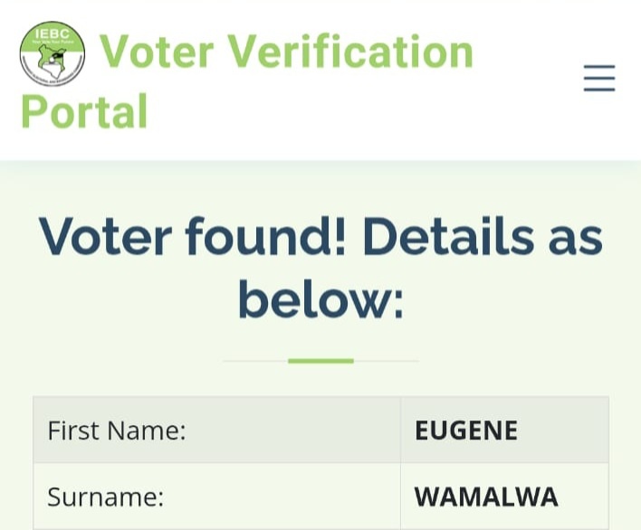 Eugene Wamalwa #NikoKadi 
Je Wewe?