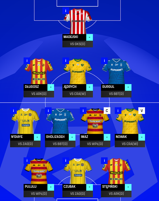 bitson92's tweet photo. 26 kolejka #FantasyEkstraklasa

Wiara w Imaza nadal silna, ale z defensywy Jagi postanowiłem się ewakuować. https://t.co/XZgsEDhdru
