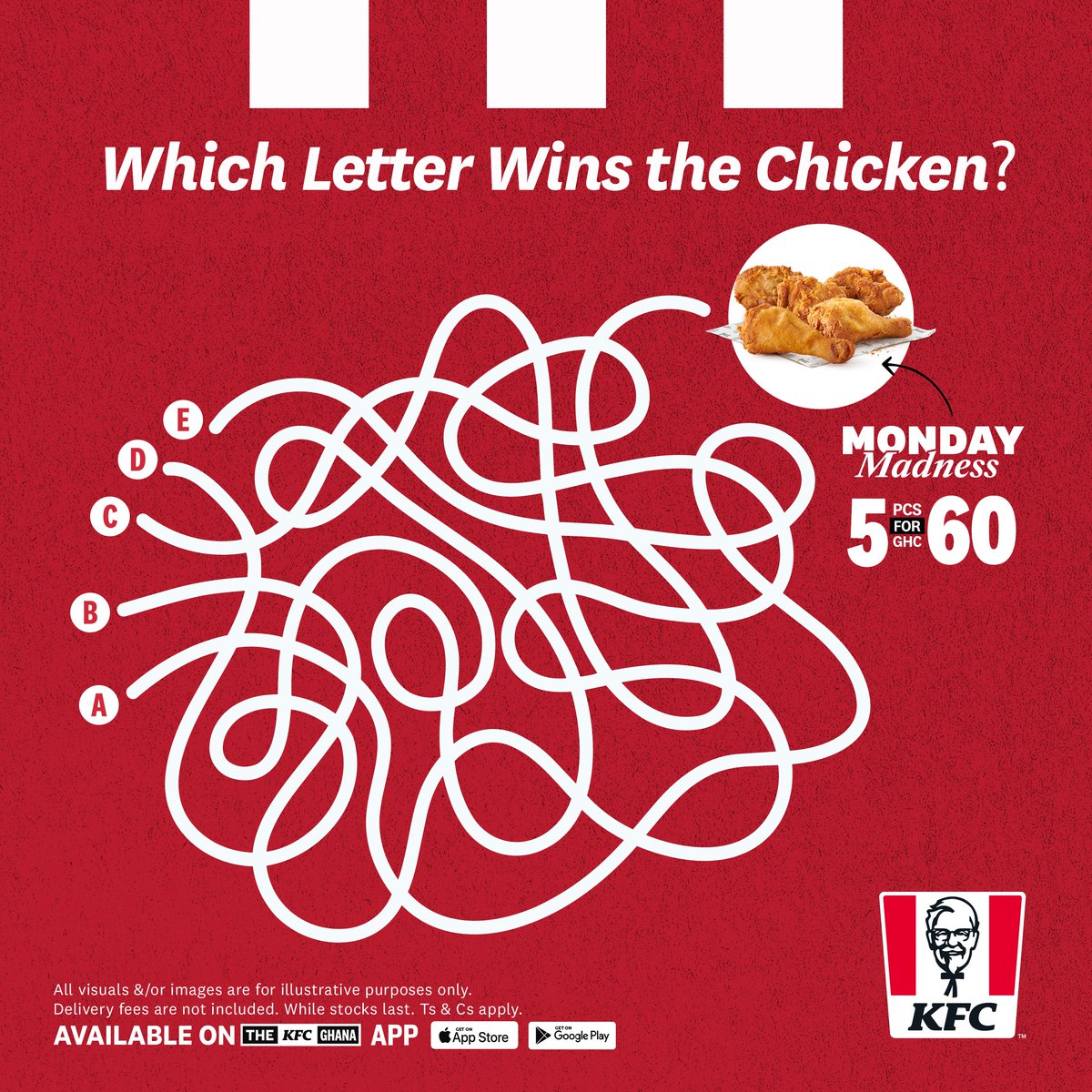 KFC_Ghana's tweet photo. Monday Madness is coming.... Get ready! While you wait, can you solve this puzzle? 👀 https://t.co/WORjA2edsG