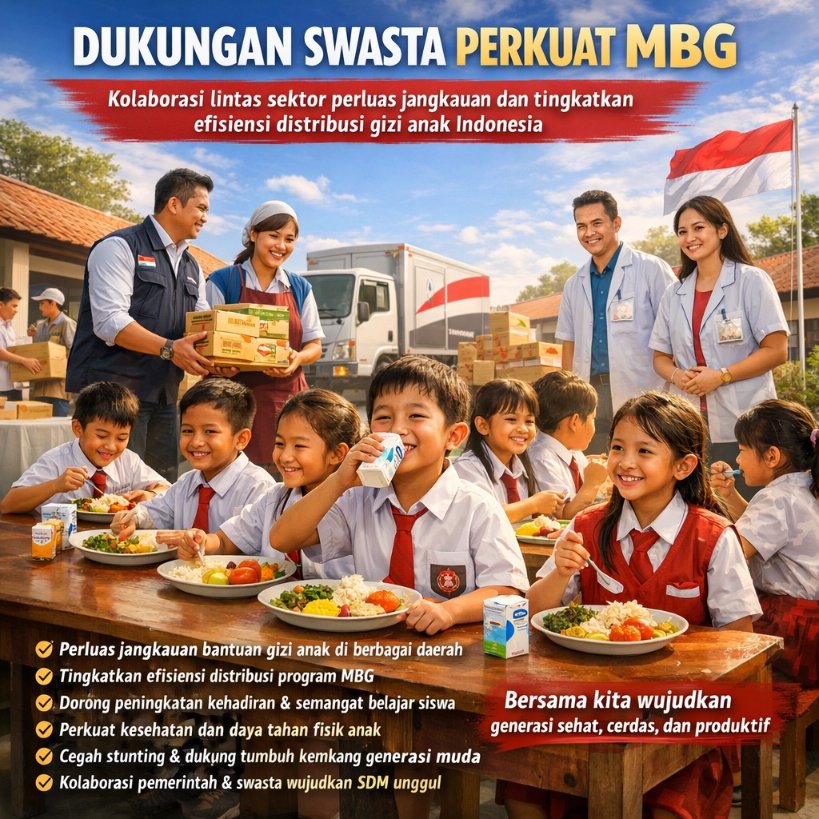 Membangun Generasi Sehat dan Cerdas Melalui Dukungan Swasta di Program MBG

#MakanBergiziGratis