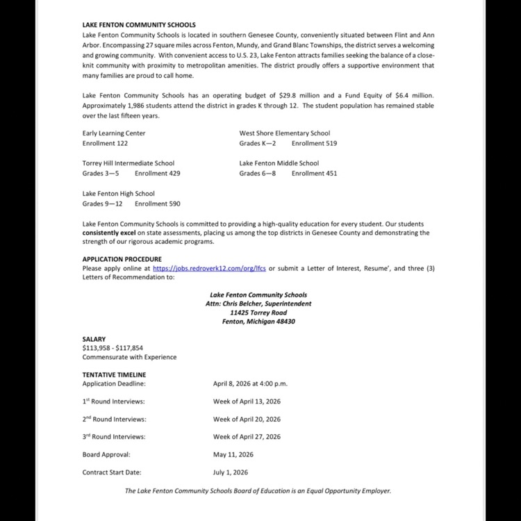 Lake Fenton Schools tweet media