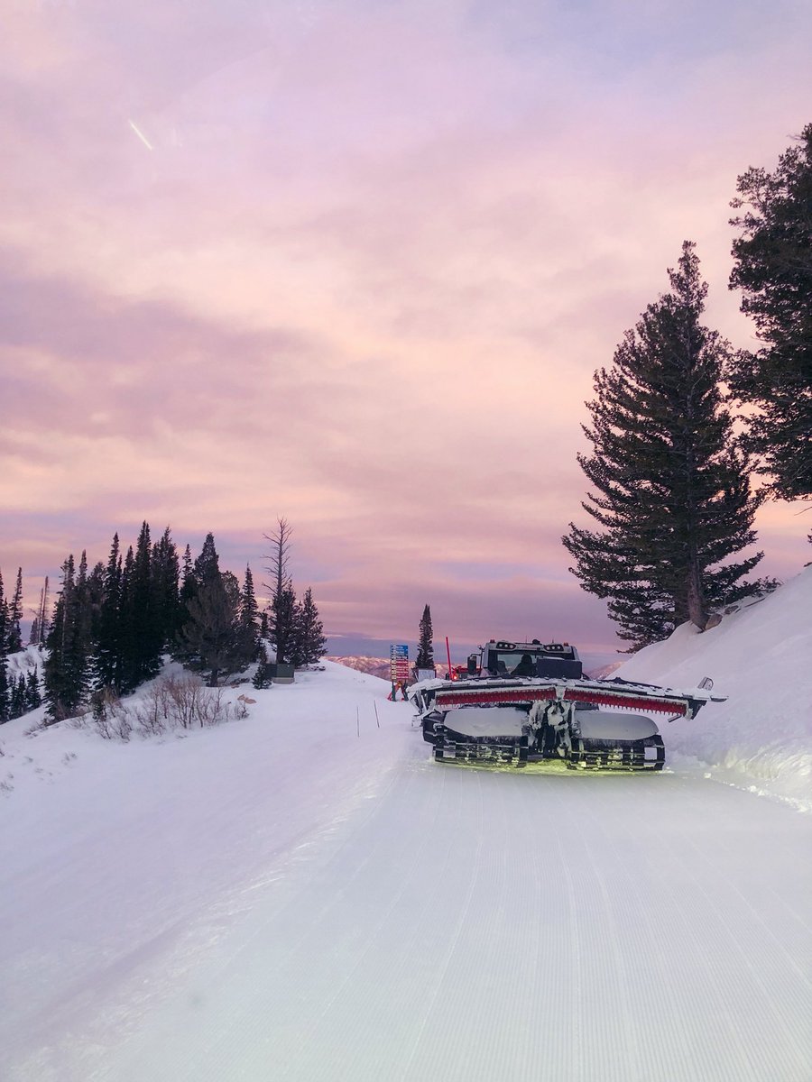 SnowbasinResort's tweet photo. Snowbasin moments you didn’t always see &amp; the work you don’t always think about🏔️

We are beyond grateful for our snowcat crew for the long hours &amp; relentless work it has taken to bring this mountain to life every single day for all of us this season💙 https://t.co/bSFzbOEcYl