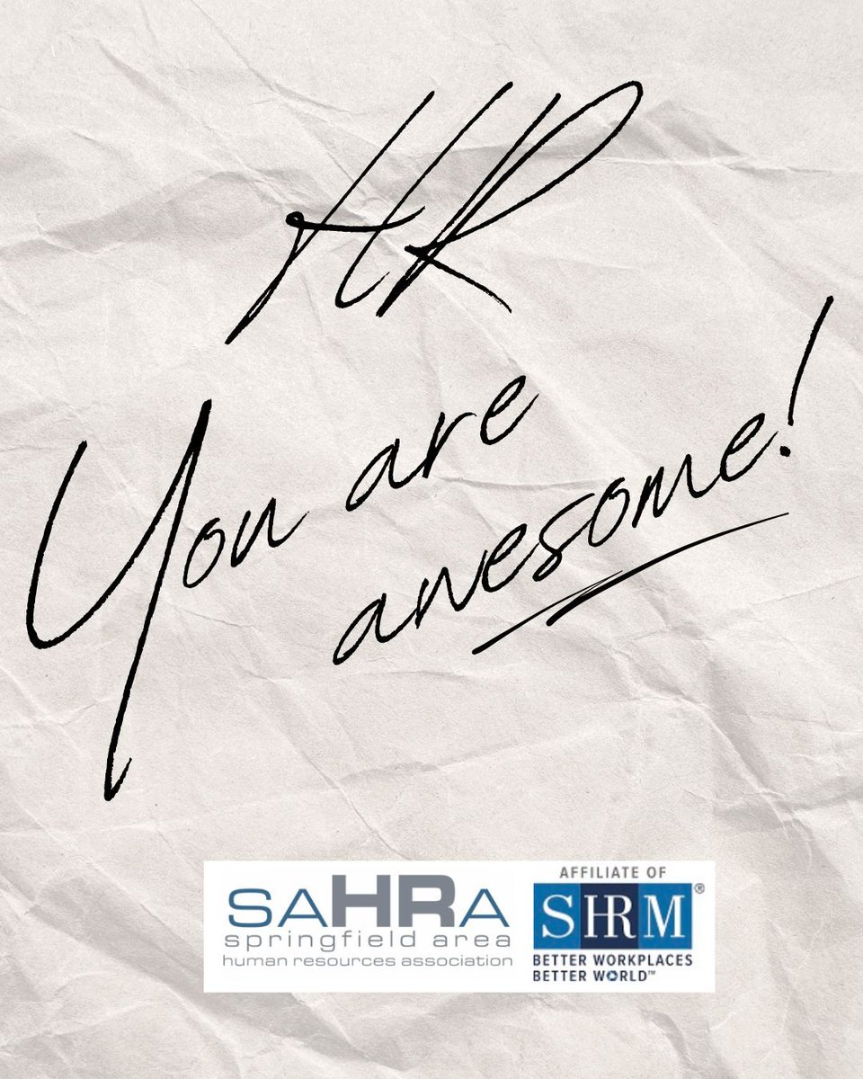 A quick reminder for all our HR pros out there — you make workplaces stronger every single day.
HR, you truly are awesome!
~SAHRA