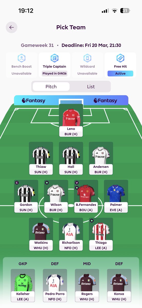 TurkiyeFpl's tweet photo. Thoughts ? #Fpl #Freehit https://t.co/xAf7YqOuZv