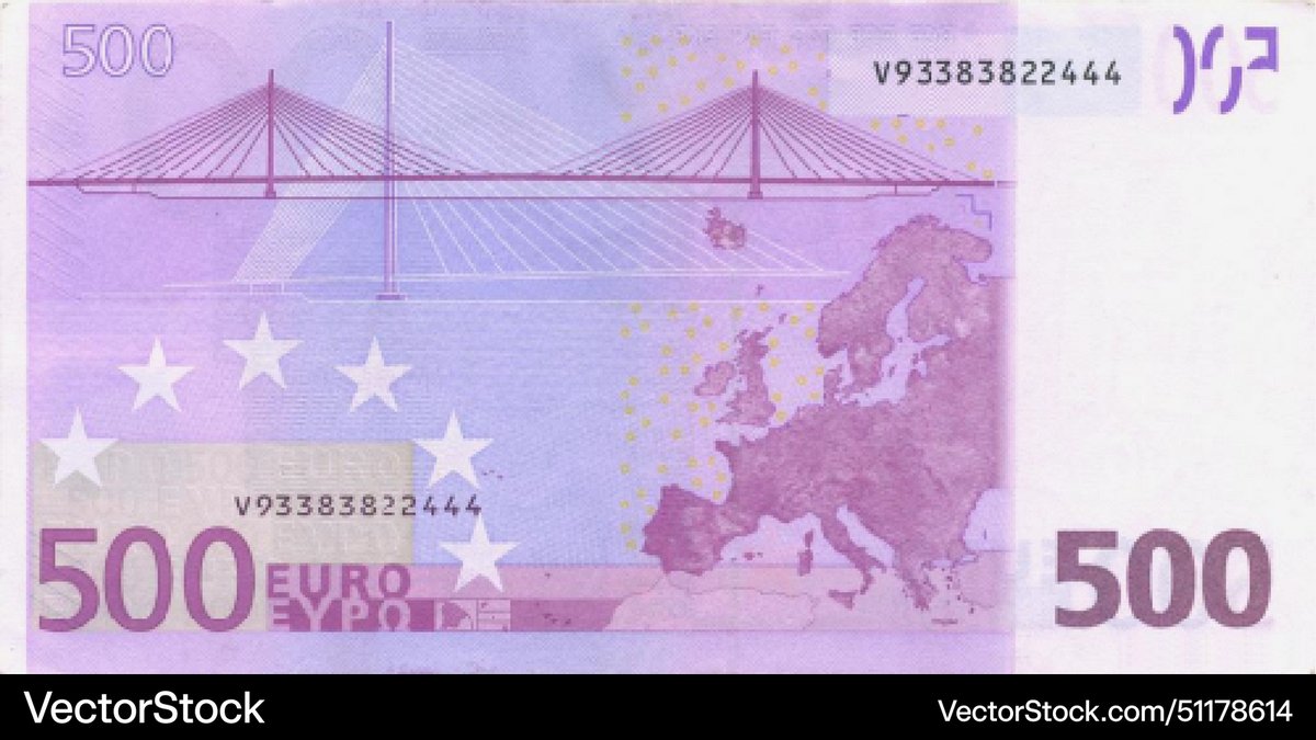 My Most Trending <a href="/VectorStock/">VectorStock</a> reverse high polygonal pixel mosaic banknote 500 #VectorStock vectorstock.com/51178614