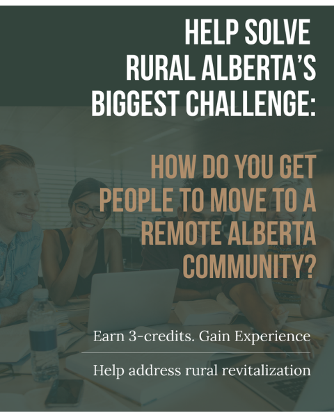 MUCommunication's tweet photo. 🎬 Want real experience?

Take COSL 300 and help solve a real challenge:
👉 How do you get people to move to rural Alberta?
✔ Build a campaign
✔ Pitch to judges
✔ Travel + film in Rainbow Lake
✔ Create work that gets used

Open to all disciplines | Limited spots 👀Link in bio https://t.co/QfyrB2sXPf