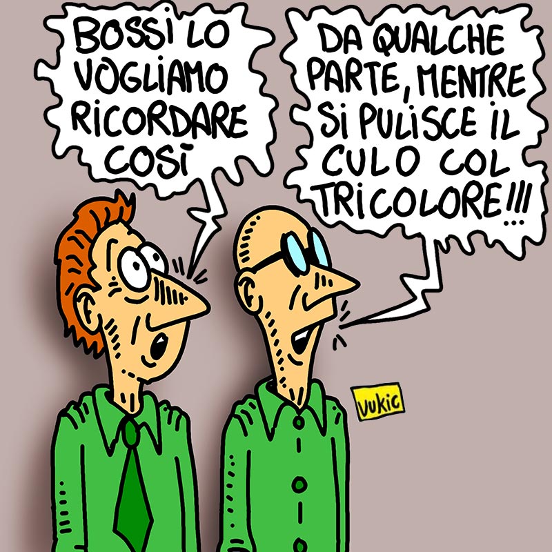 marcovukic's tweet photo. PER NON DIMENTICARE
#Bossi #LegaNord #Padania #secessione #satira #vignetta #Vukic https://t.co/MesByDXAdN