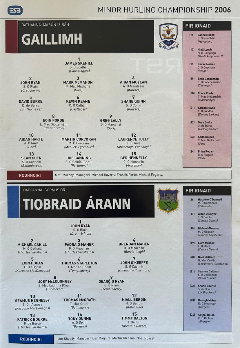 GAA Programmes tweet media