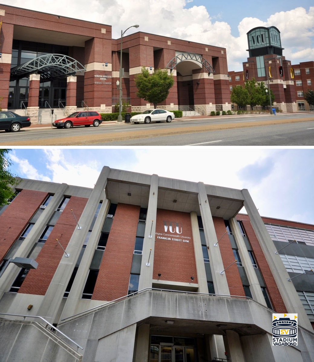 StadiumVagabond's tweet image. 🐏 On Campus Arenas of VCU hoops, Richmond, VA
📸 2010

🏟️ Siegel Center
🗓️ Opened: 1999
🏀 Home since 1999–2000

🏟️ Franklin Street Gym
🗓️ Opened: 1952
🏀 1968–1971

The Rams played at the Richmond Coliseum between these arenas.  

#MarchMadness #VCURams #VCUBasketball