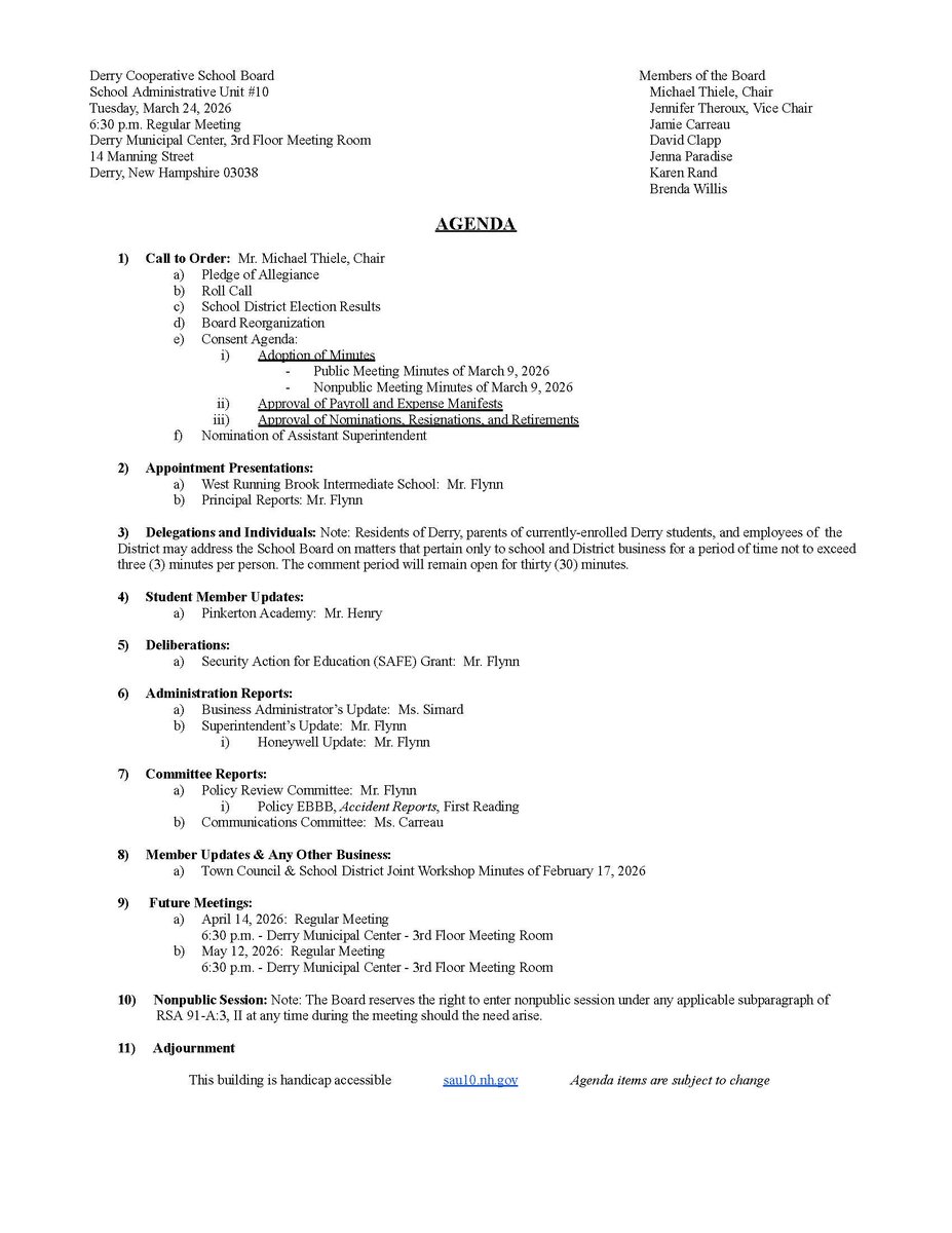 Derry Cooperative School District tweet media