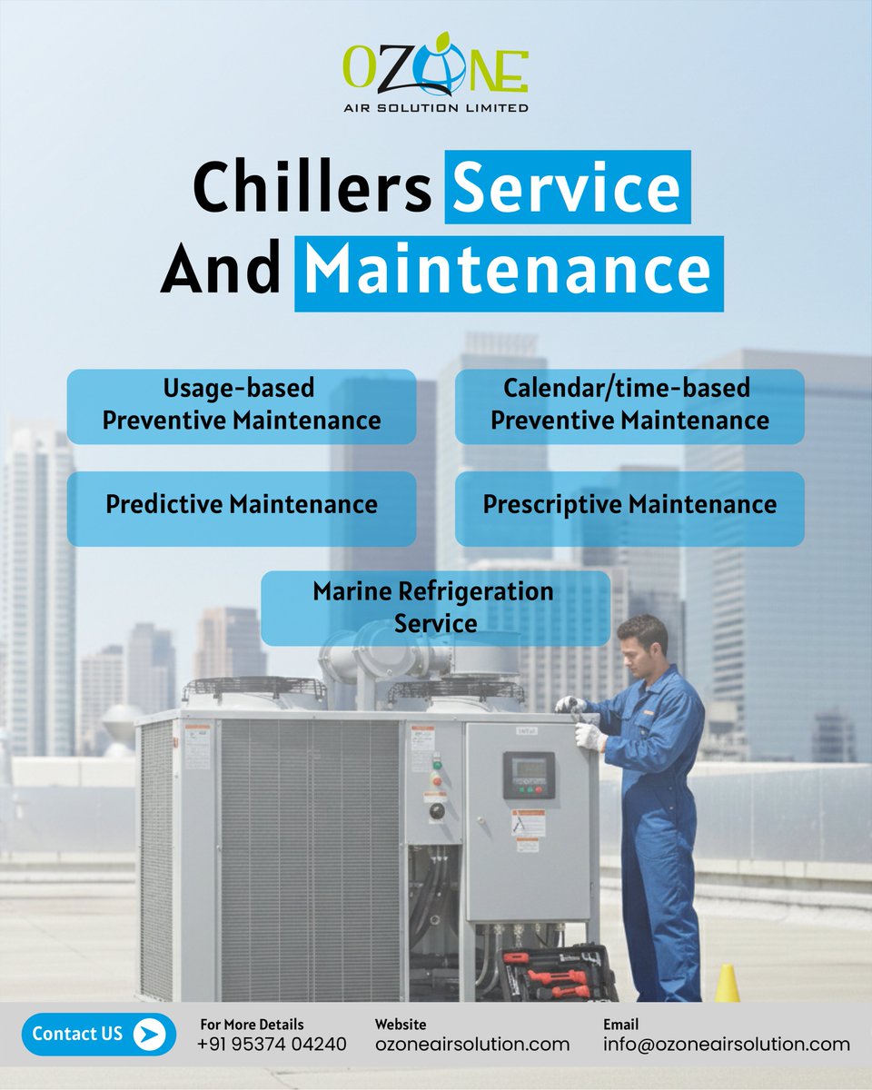 ozoneair3's tweet image. Keep Your Cooling Systems Running at Peak Performance.

Contact us today for reliable cooling solutions!

#HVAC #Chiller #HVACService #Maintenance #PreventiveMaintenance #PredictiveMaintenance #CoolingSolutions #AirConditioning #HVACLife  #HVACContractor #ACService