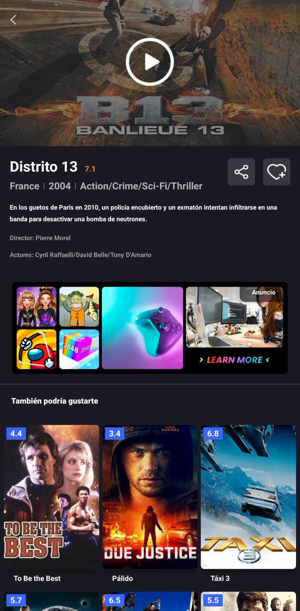 AdrinGtz5's tweet photo. @FahadJackman En (Xuper TV) la puedes encontrar como: Distrito 13 https://t.co/o8Qow3TwCU