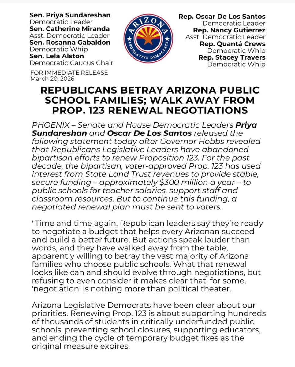 Arizona House Democrats tweet media