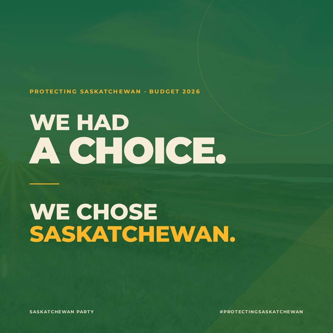 Saskatchewan Party tweet media