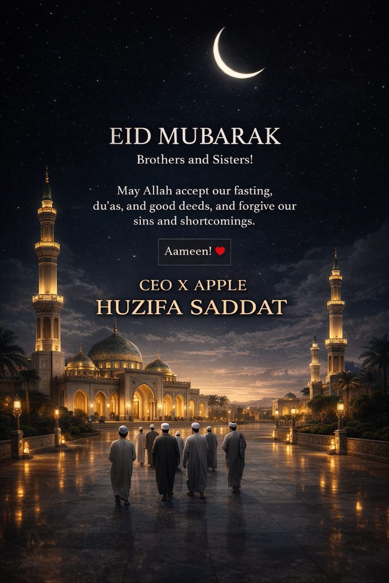 saidhuzifa08's tweet photo. Eid Mubarak to everyone celebrating! 🌙✨
May this Eid bring peace, joy, and success to you and your loved ones. Grateful for the journey and excited for what’s ahead. 🤍

👇
https://t.co/1PHXRlh35k

 #EidMubarak #sidrachain #sidradex https://t.co/1U6LSALJZ5