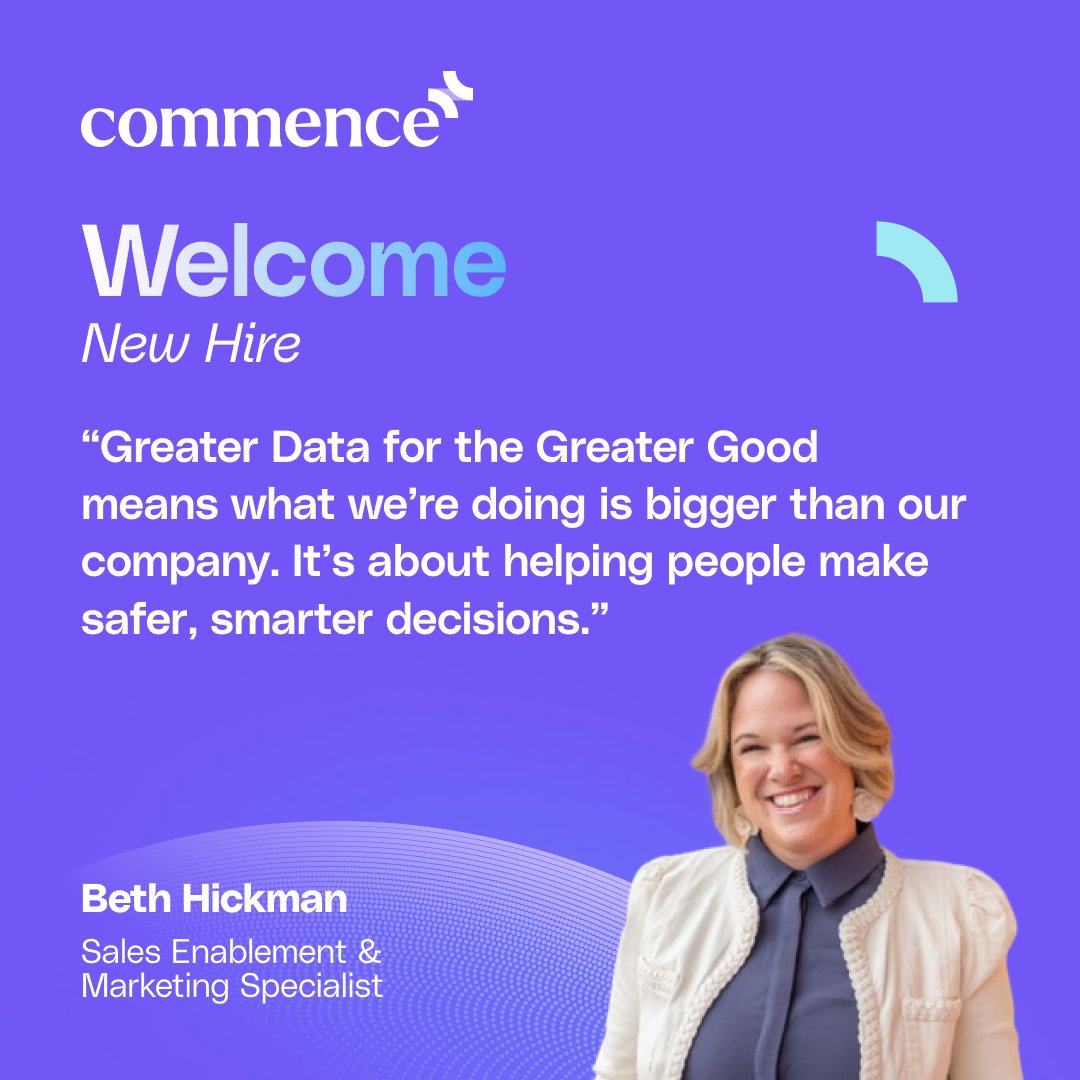 Say hello to Beth, our new Sales Enablement &amp; Marketing Specialist! 👋

Beth brings more than a decade of experience helping healthcare and mission-driven organizations turn complex ideas into clear action.

Welcome to Commence, Beth!

#wearecommence #greaterdatagreatergood