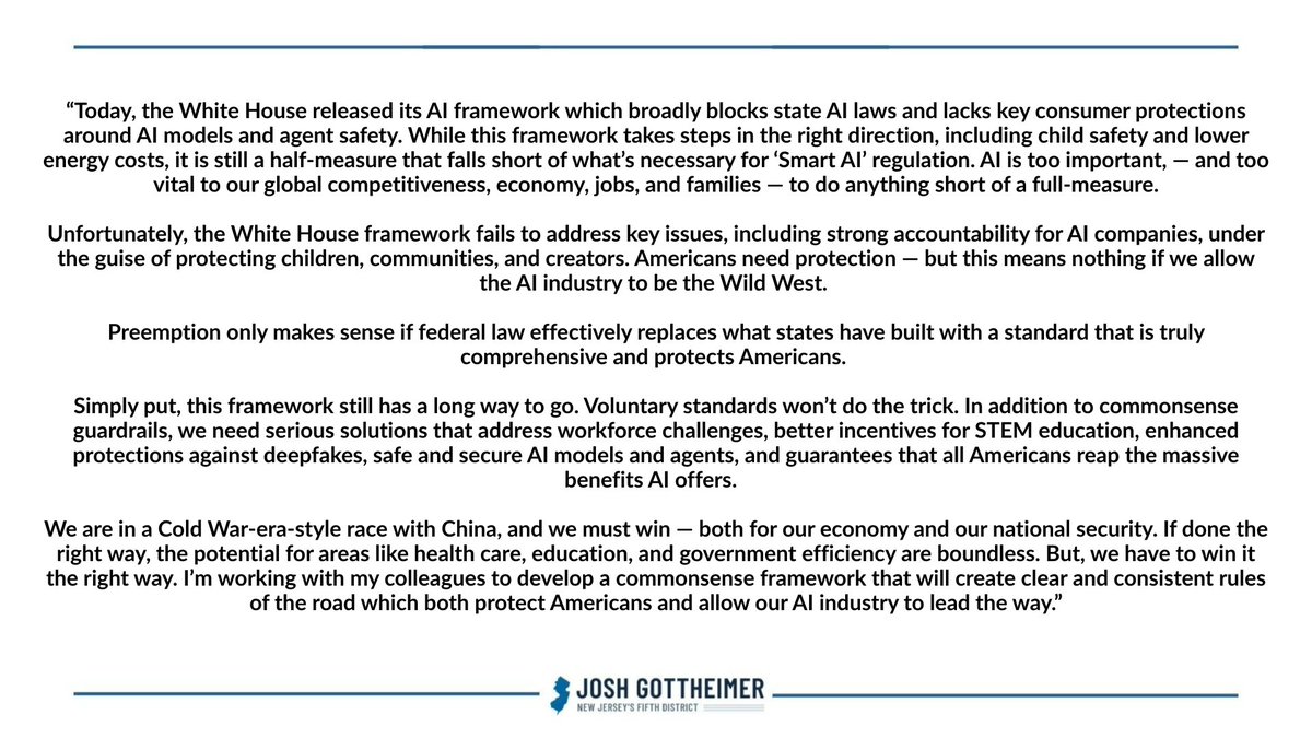 Rep Josh Gottheimer tweet media