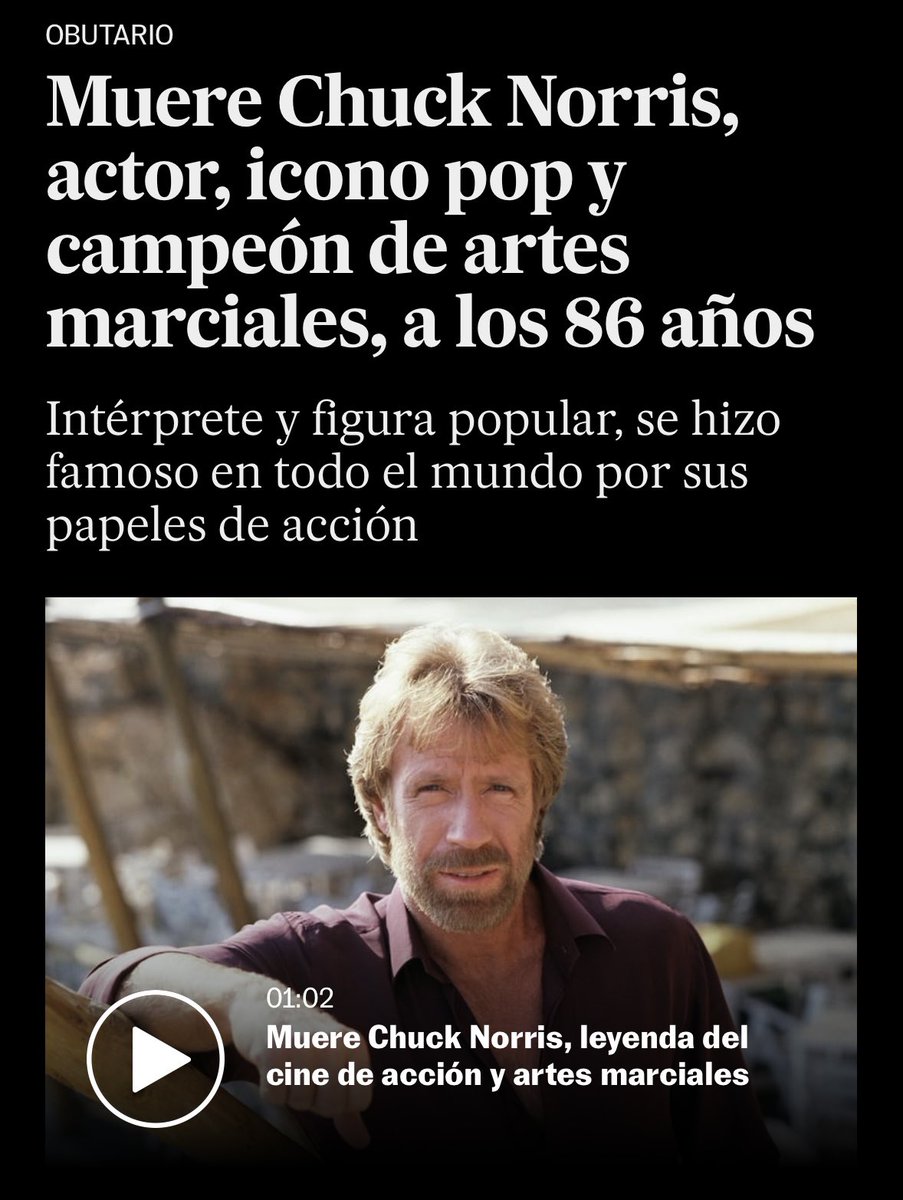 rubenalvarezda's tweet photo. Chuck Norris no descansa en paz… la paz descansa en Chuck Norris. https://t.co/rrhKkShqhb
