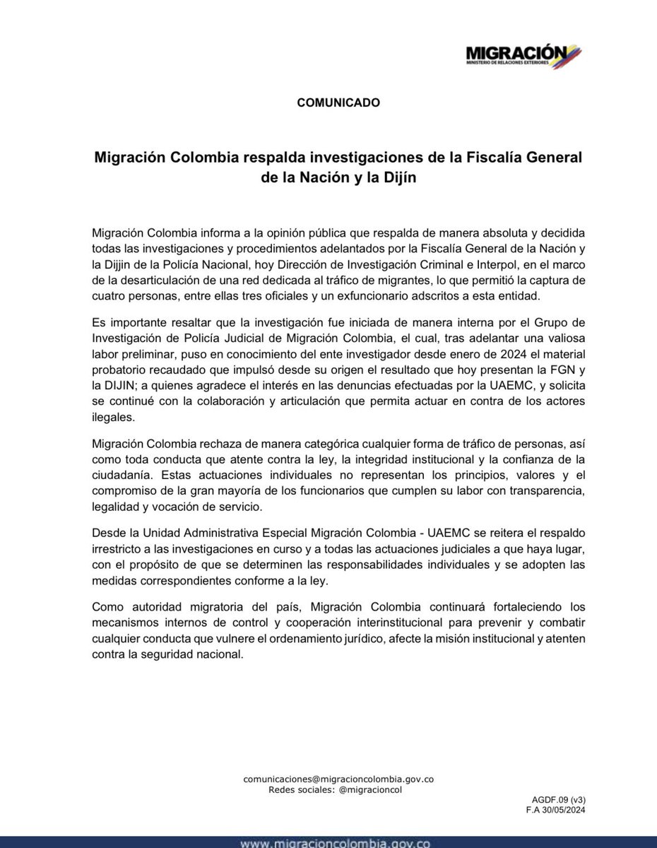 Migración Colombia tweet media