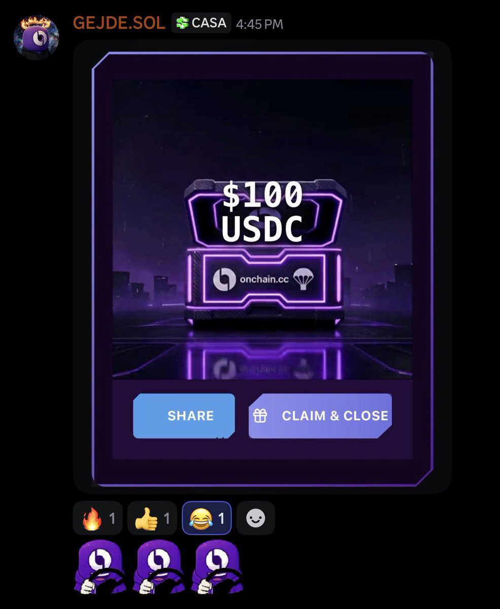 Luckiest mf ik <a href="/Gejde_/">GEJDE</a> 
$100 USDC 😂💀