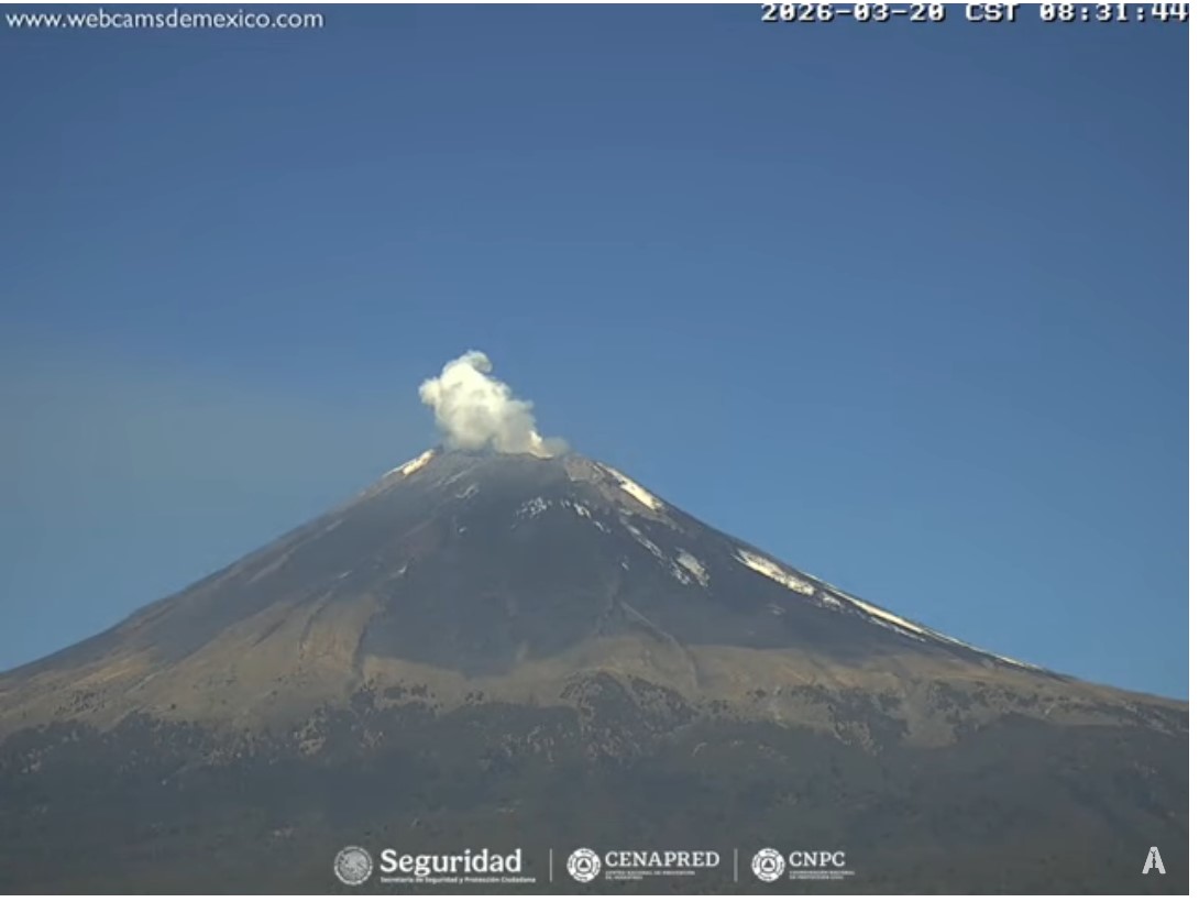 El volcán Popocatépetl emite diez exhalaciones de baja intensidad y 2 sismos volcanotectónicos zonacentronoticias.com/2026/03/el-vol…