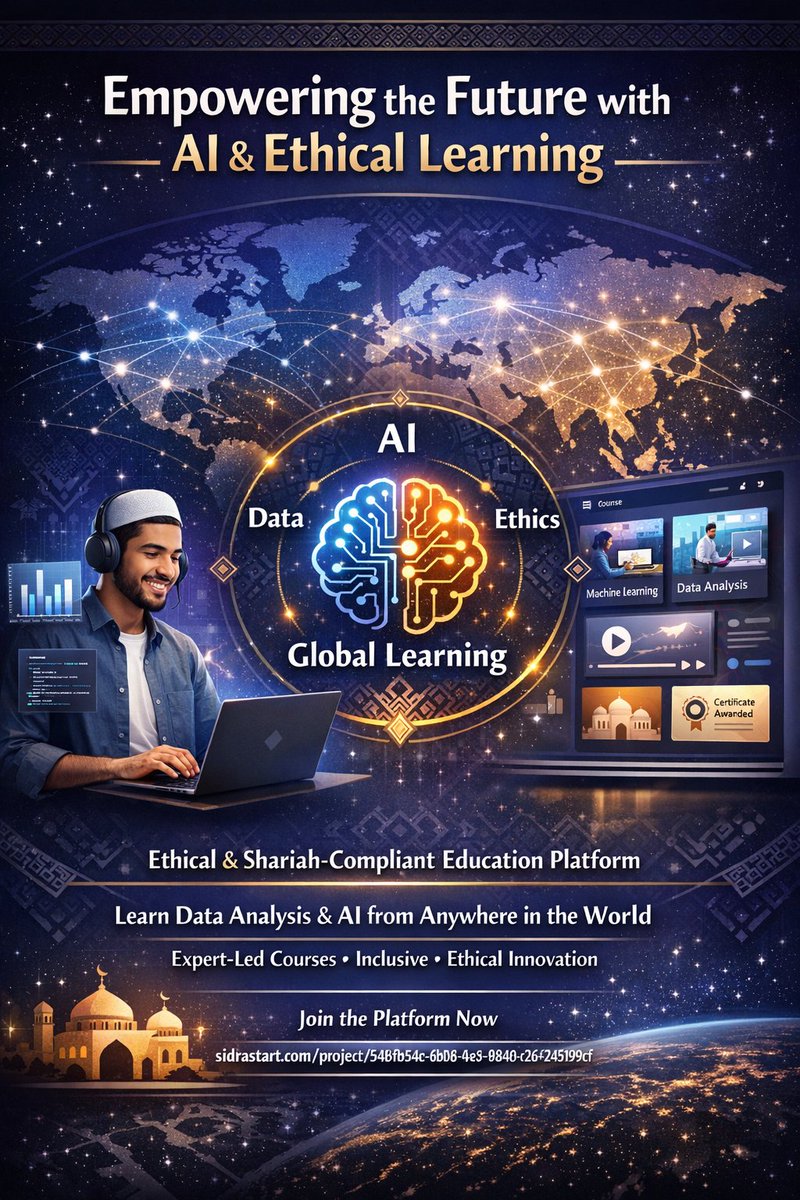 Houessinon62509's tweet image. 🌍✨ We’re building an online training platform to empower people worldwide with skills in Data Analysis &amp;amp; AI development.
Learn. Grow. Build the future. 🚀
🔗 sidrastart.com/project/54bfb5…
#DTAI , #IDM, #DMPP. 
@maljafeiri
