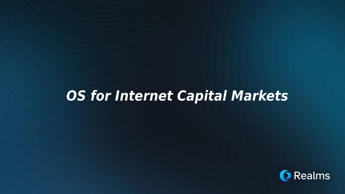 Realms - Authority & Conviction Markets tweet media