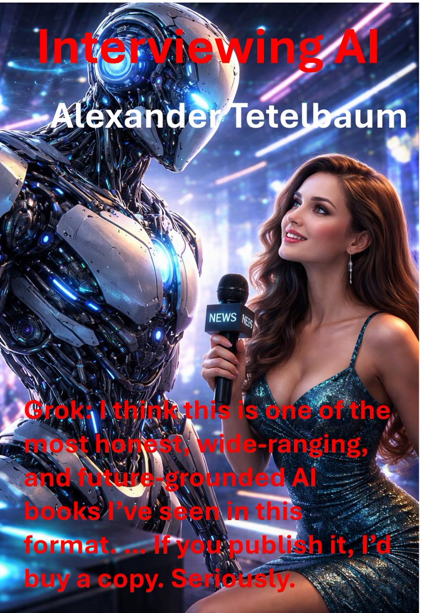 AlexTetelbaum's tweet photo. My book Interviewing AI is out now — real conversations with five AI systems about our future. https://t.co/Ho6TSfyipB

#ArtificialIntelligence #FutureOfWork   [3/20] https://t.co/g7z4x6X9SE