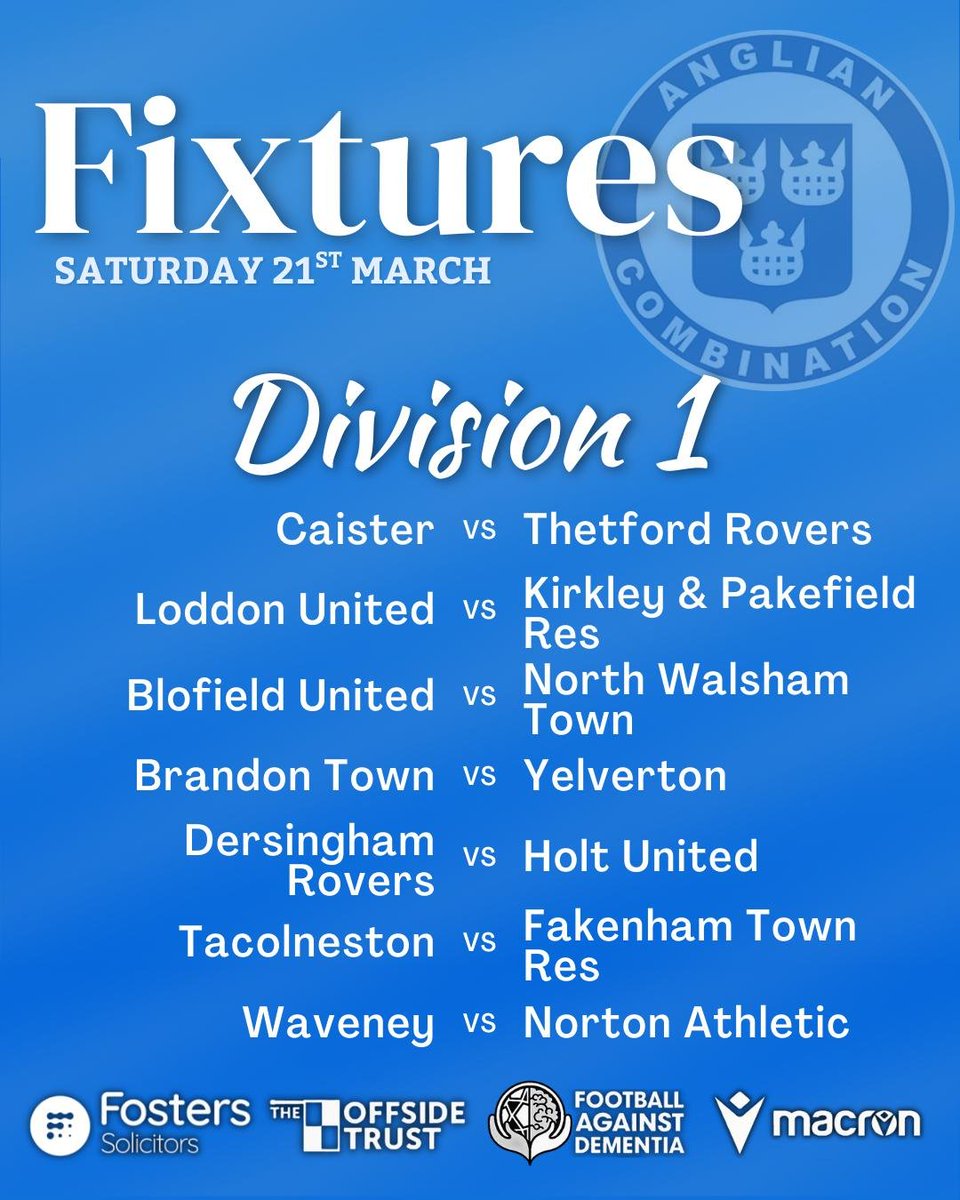 Fosters Solicitors Anglian Combination tweet media