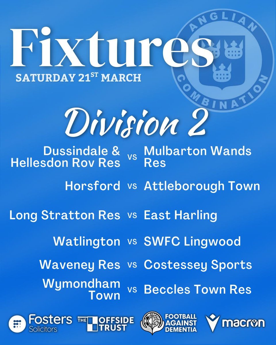 Fosters Solicitors Anglian Combination tweet media