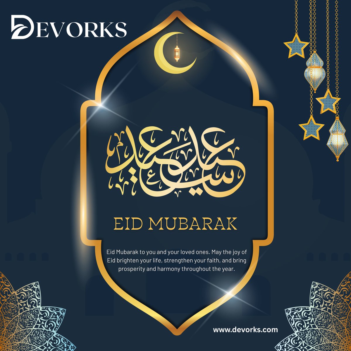 Devorks1's tweet photo. Eid is a celebration of gratitude, togetherness, and new beginnings.

A time to reflect, give, and share joy—reminding us of kindness, unity, and hope.

Wishing you peace, happiness, and success. Eid Mubarak from @Devorks1 https://t.co/VKPCDo8OHa