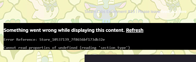 JanLarsenN's tweet photo. I think this wasn´t supposed to happen, can´t click refresh also xD @Steam_Support https://t.co/kzY1lxDCWo