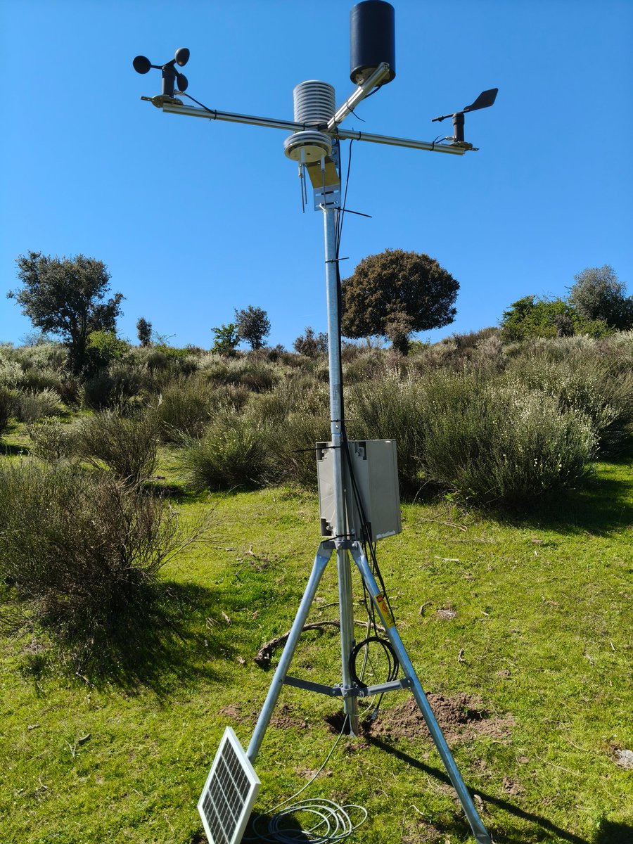 EfeExtremadura's tweet photo. El proyecto europeo 'SenForFire' ha llevado a cabo quemas controladas y experimentales de vegetación arbustiva en la dehesa boyal de Santibáñez el Alto (Cáceres) para validar tecnologías de detección temprana de incendios forestales https://t.co/Mt85phyich