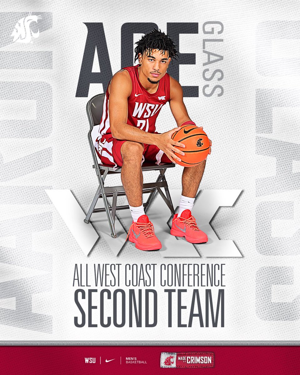 LanceDaly's tweet photo. Shout outs to @aceglass21 on being named to the All-WCC Second &amp; Freshman Teams!  🏀 👏  #wsu #gocougs #wazzu https://t.co/rXj57d8E5t