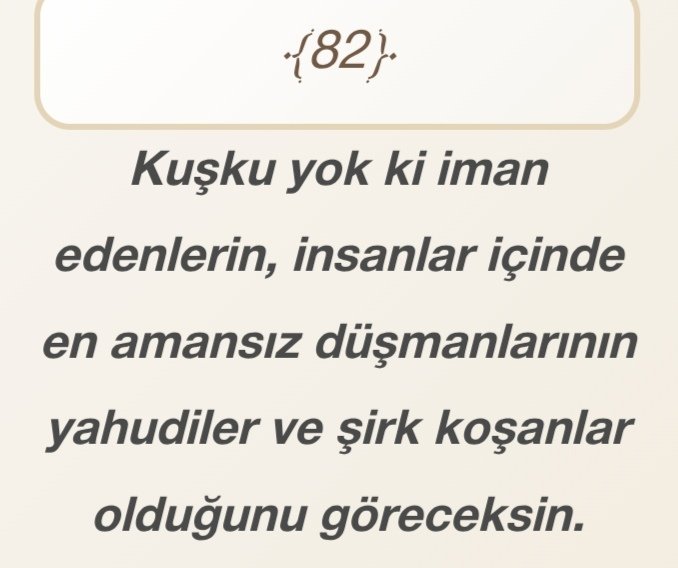 OzkanKucukkural's tweet photo. "İnsanlar içinde iman edenlere düşmanlık bakımından en şiddetli olarak Yahudiler ile şirk koşanları bulacaksın...."
Maide Suresi 82. Ayet.

Ayette "siyonist" demiyor. https://t.co/2rlZ5aIu8C