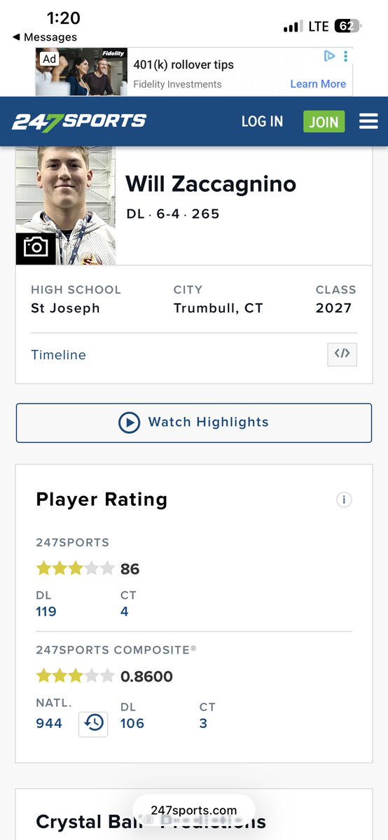 Will Zaccagnino 3⭐️ DL tweet media
