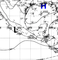 NHC_TAFB's tweet image. [1030am PDT Mar20] A #GaleWarning is in effect in the #Pacific for the #GulfofTehuantepec region until early on Sat. Seas of 8 to 12 ft with these winds will subside to below 12ft on Sat. Please see hurricanes.gov/marine for details.