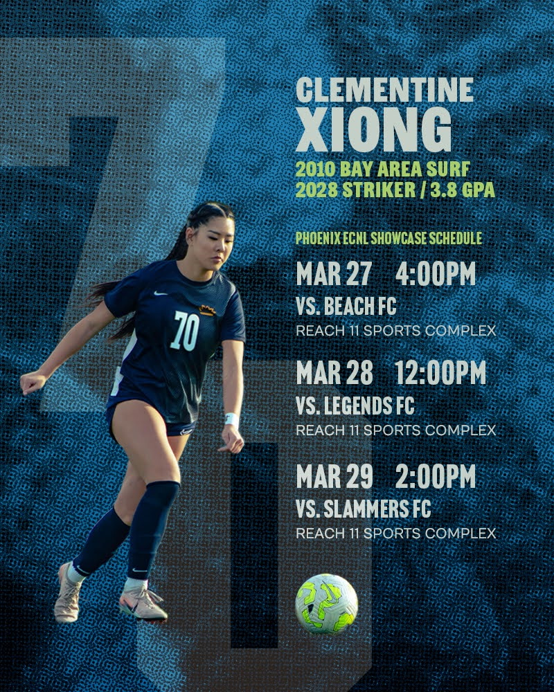 ClementineX2028's tweet photo. Phoenix ECNL Showcase next week β½οΈπ₯
Looking forward to competing!
π Reach 11 Sports Complex
@ECNLgirls @ImYouthSoccer @TopDrawerSoccer @PrepSoccer @USYouthSoccer @SoccerWire
#ECNL #PhoenixShowcase #Recruiting https://t.co/DgOMHHFsi5