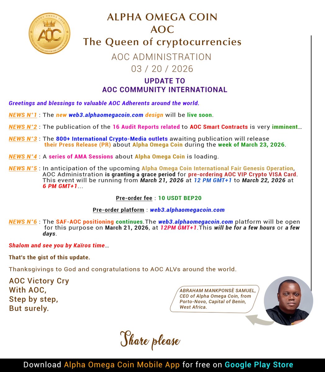 Alpha Omega Coin tweet media