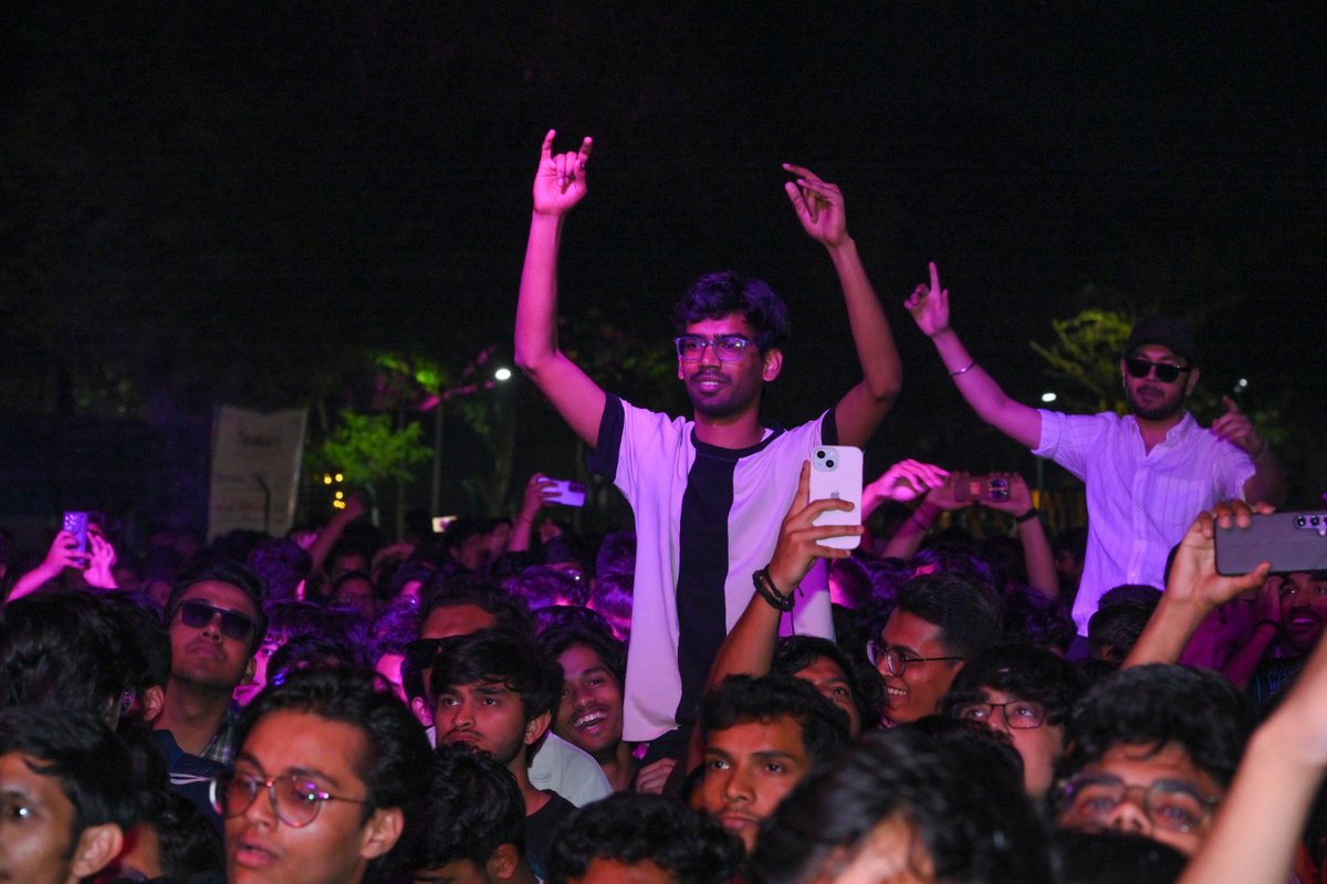 IITKanpur's tweet photo. Vibe shifted gears with an electrifying EDM Night featuring Nucleya. From thought-provoking conversations to high-energy performances, Day 2 perfectly captured the spirit of Techkriti.
#InnovationInAction #AISummit #EDMNight #IITK https://t.co/7EnhafkhYJ