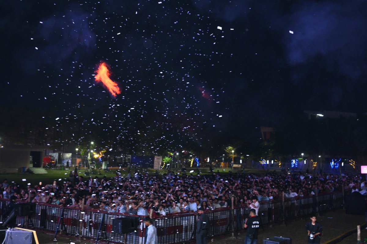 IITKanpur's tweet photo. Vibe shifted gears with an electrifying EDM Night featuring Nucleya. From thought-provoking conversations to high-energy performances, Day 2 perfectly captured the spirit of Techkriti.
#InnovationInAction #AISummit #EDMNight #IITK https://t.co/7EnhafkhYJ