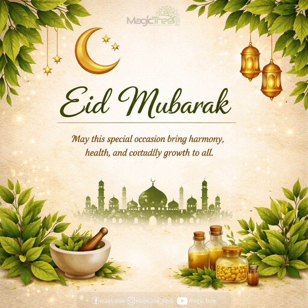 Magictree_K's tweet photo. Celebrating the spirit of Eid with gratitude and wellness 
May this season bring balance, health, and happiness to all.
Eid Mubarak 🌙

#EidMubarak #Eid2026 #BlessedEid #EidGreetings #CelebrateEid #Gratitude #PeaceAndJoy #WellnessLifestyle #NaturalLiving #HerbalLife https://t.co/qUSoM5BWGY