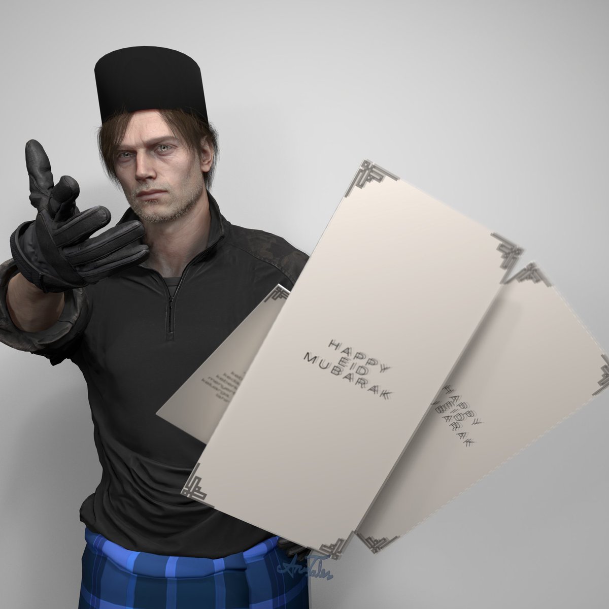 Happy Eid Mubarak fellow muslim!! may this Eid bring peace and keep the evil residents away
#LeonKennedy #RE9 #b3d