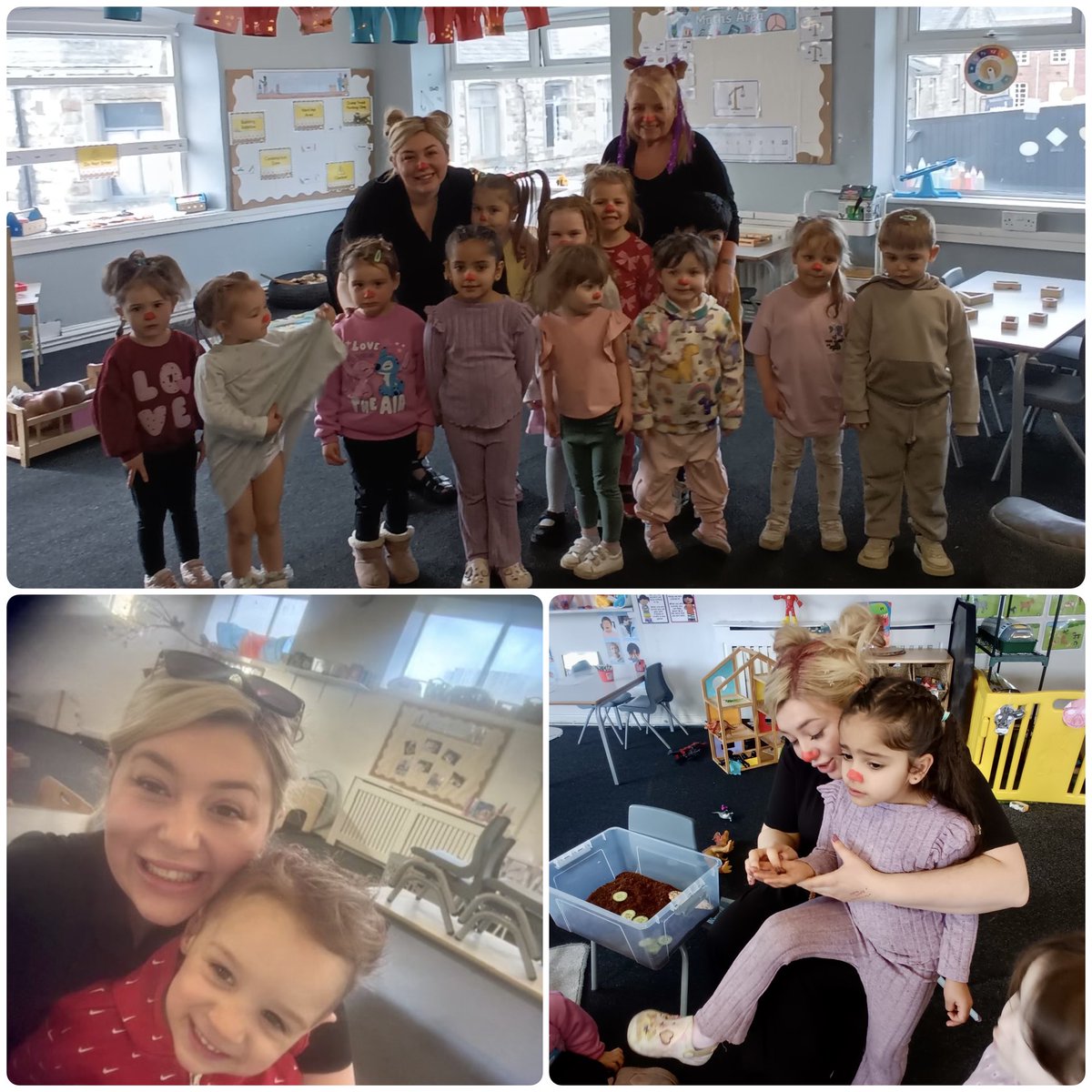 padiwacks's tweet photo. It’s Red Nose Day.  The children have had a great time &amp; we’ve created some great memories.  We’ve included a number of photos from this week including our #babyroom #toddlers and #preschool #padiham https://t.co/S5BfsdL2ri https://t.co/33I9CD9qVt