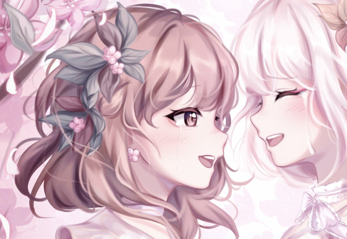 a little spoiler of an art with ena and mizuki I did for a local zine