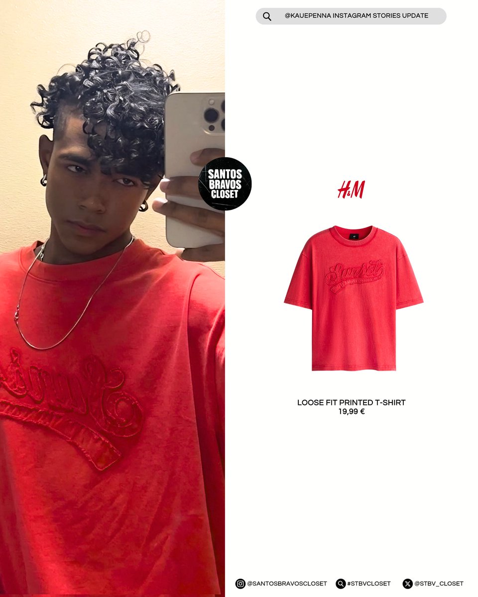 stbv_closet's tweet photo. #GabiBermúdez & #Kauepenna
Instagram Stories update 📸
#HM Loose Fit Printed T-Shirt (19,99 €), Brushed Twill Overshirt (99 USD).
#SantosBravos
#StbvCloset #Stbv https://t.co/KKU37msJaC