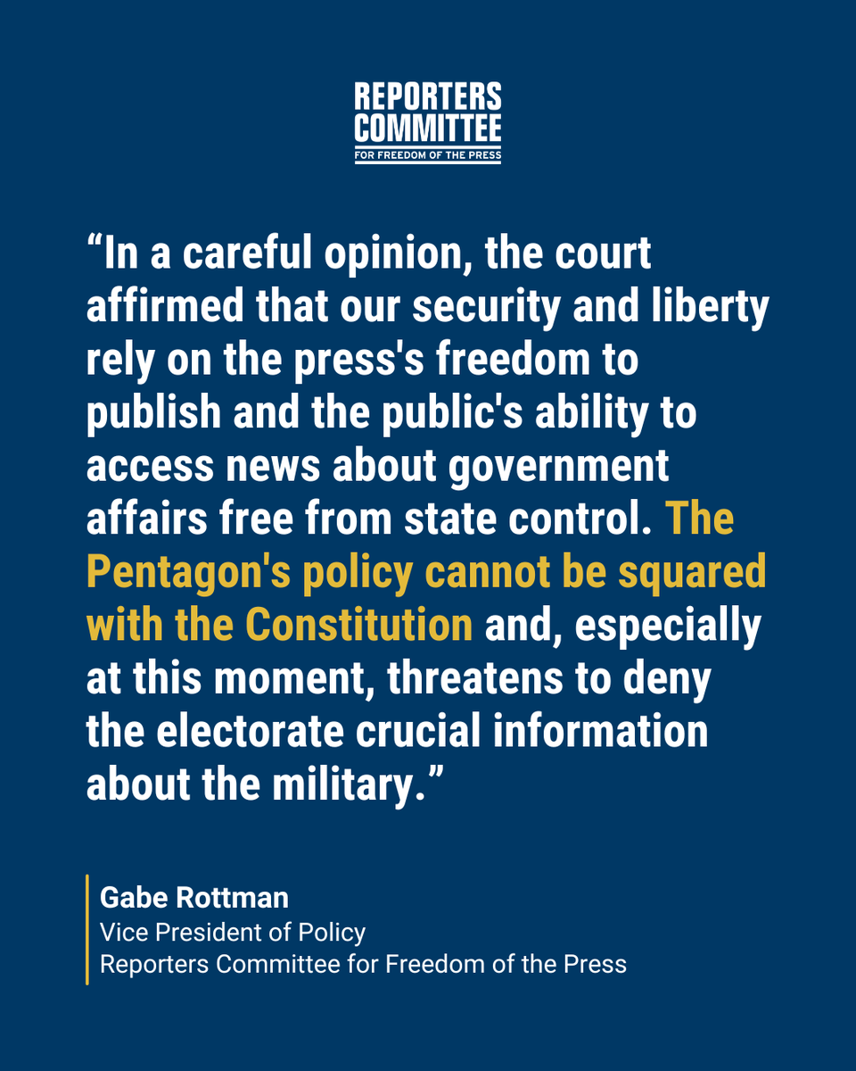 Reporters Committee for Freedom of the Press tweet media