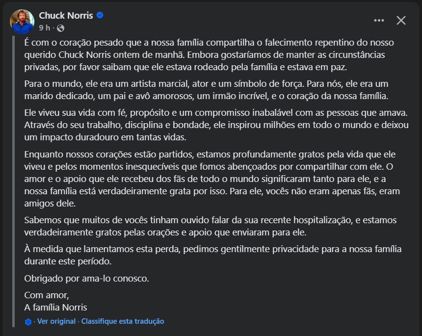 Rastrero_OG's tweet photo. Eu não acreditei quando eu vi essa mensagem hoje mais cedo.

Descanse em paz, lenda!

#RIP #RestInPeace #PressF
#RipChuckNorris #ChuckNorris https://t.co/b23IMxnIRC