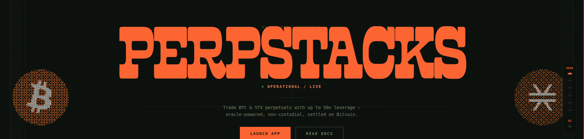 Min2_gg's tweet photo. Ethereum has dYdX. Solana has Jupiter. Bitcoin had nothing. So we built PerpStacks — a full perp DEX on Stacks where sBTC is the only asset. Deposit, trade, settle. Never leave Bitcoin.

https://t.co/lFKtimutlL https://t.co/1MVLihc9KS